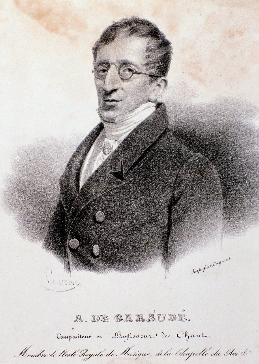 Portrett av Alexis de Garaude (1779-1852), fransk komponist. 1800-tallet. av Anonymous Anonymous