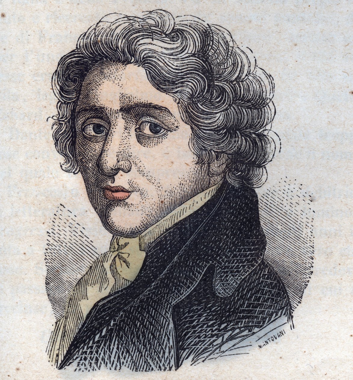 Portrait of Andrea Appiani (1754-1817) - engraving - av Anonymous Anonymous