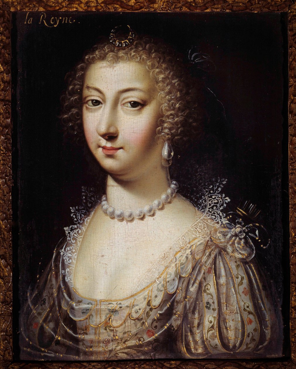 Portrett av Anne Østerrike (1601-1666), dronning av Frankrike Anonymt maleri. Privat samling fra 1600-tallet av Anonymous Anonymous
