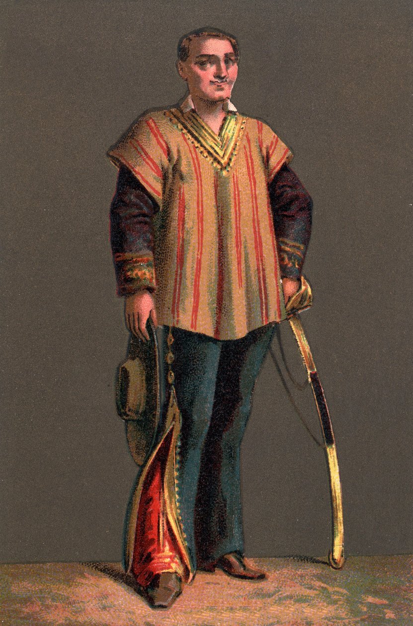 Portrett av BENITO PABLO JUAREZ (1806-1872) meksikansk statsmann og revolusjonær. Kromolitografi Privat samling av Anonymous Anonymous