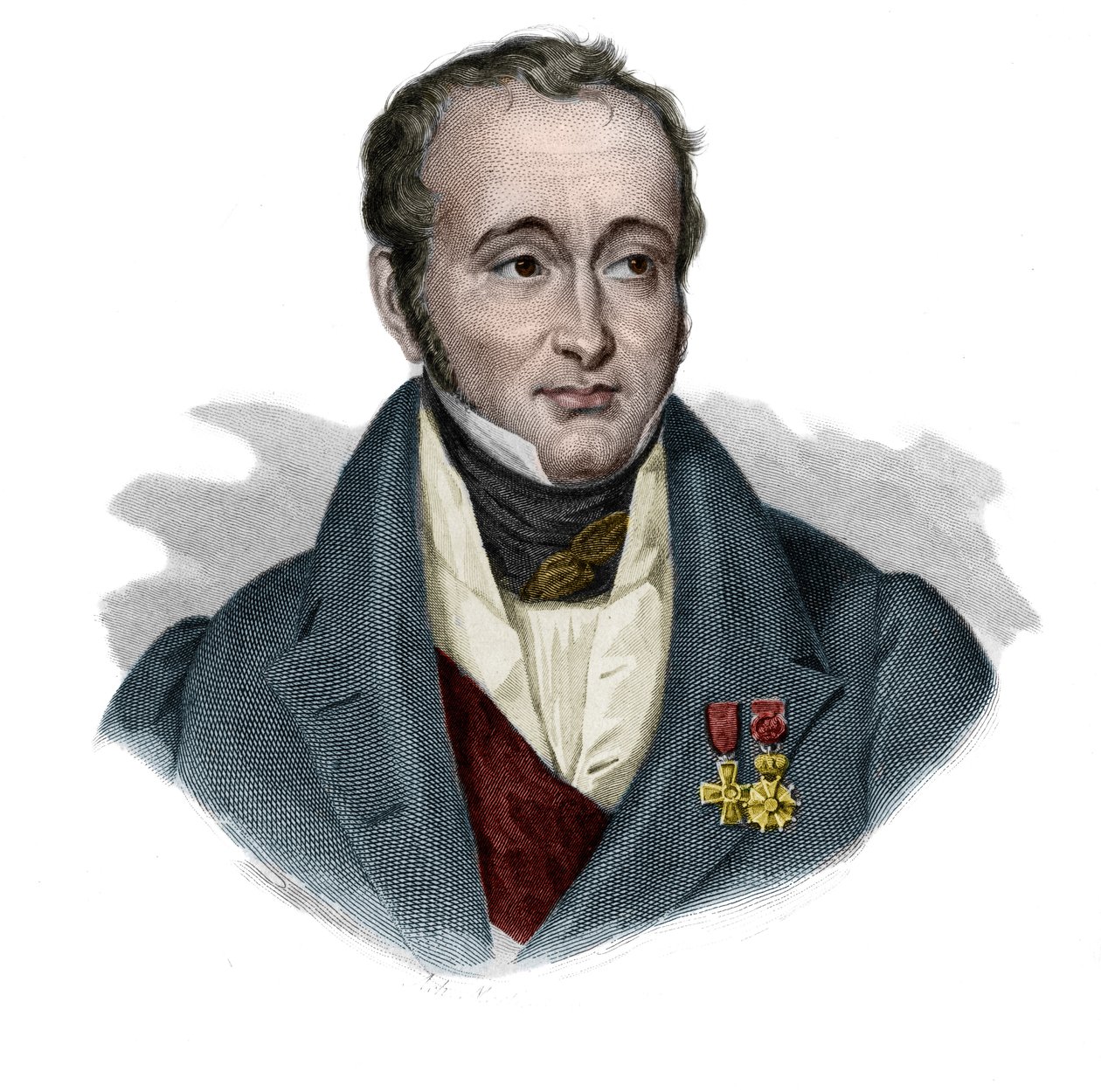 Portrett av baron Guillaume Dupuytren (1777 - 1835) kirurg Francais i "Portretter og historie om nyttige menn: menn og kvinner i alle land og av alle forhold, som skaffet seg rettigheter til anerkjennelse av menn" utgitt og formidlet av Societe M av Anonymous Anonymous