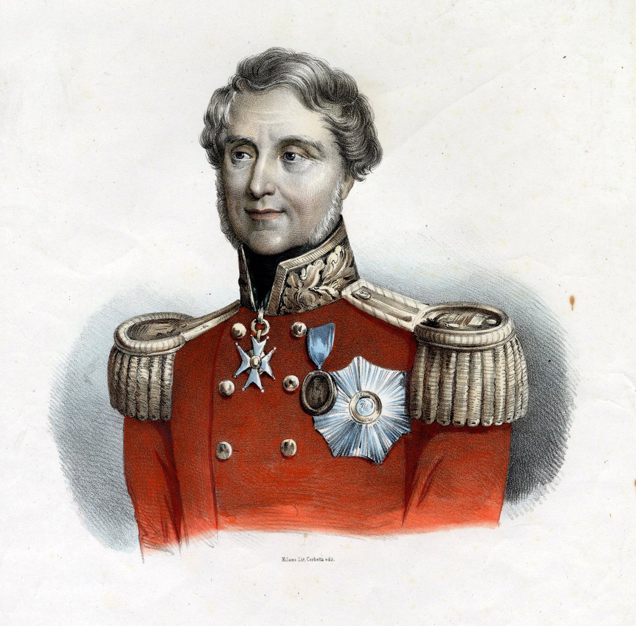 Portrett av Baron Raglan (FitzRoy James Henry Somerset av Anonymous Anonymous