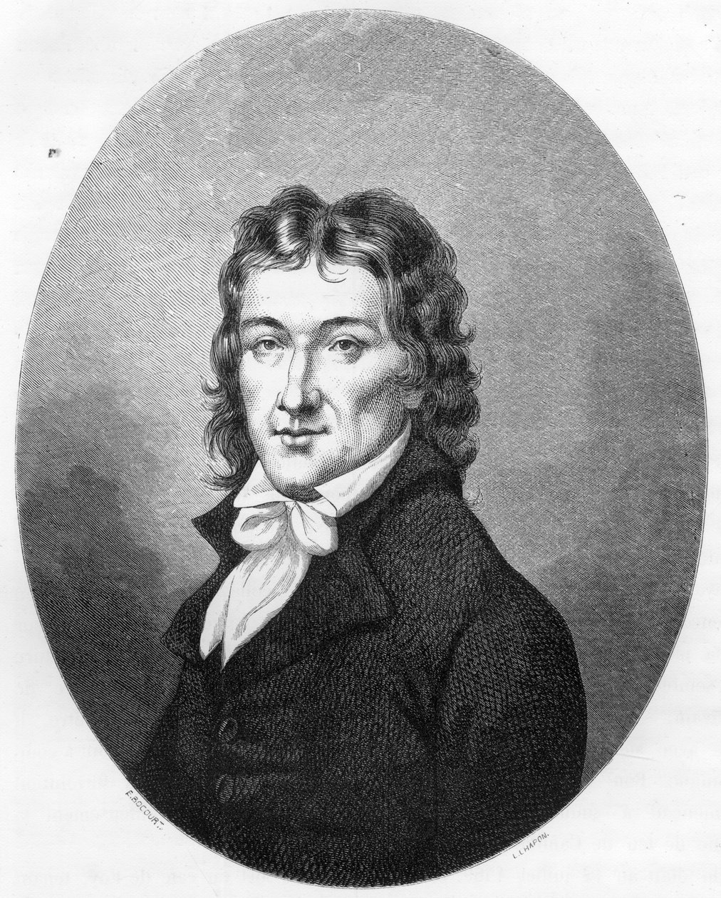 Portrett av Camille Desmoulins (1760-1794) publisist og politiker - Gravering av 1863 i "Le Livre Rouge - Histoire De L