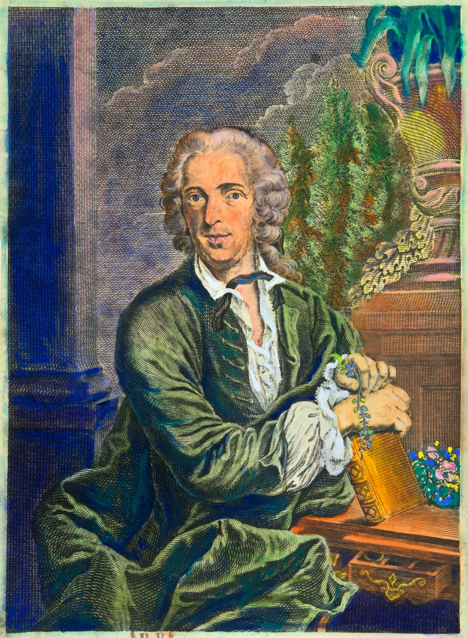 Portrett av Carl Von Linne (1707-1778) svensk naturforsker - Privat samling av Anonymous Anonymous