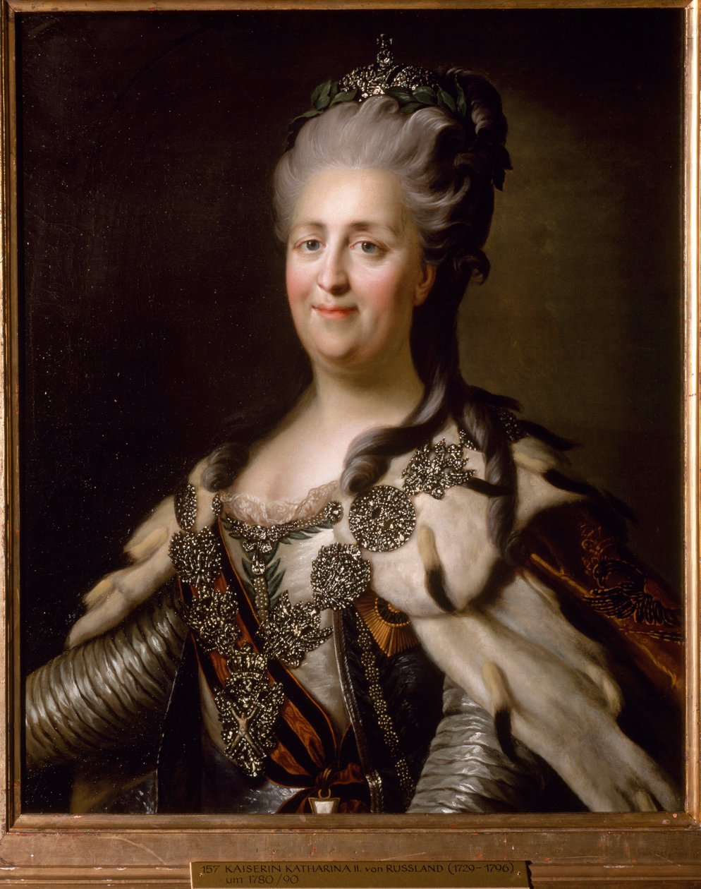 Portrett av Katarina II av Russland (Catherine den store) av Anonymous Anonymous