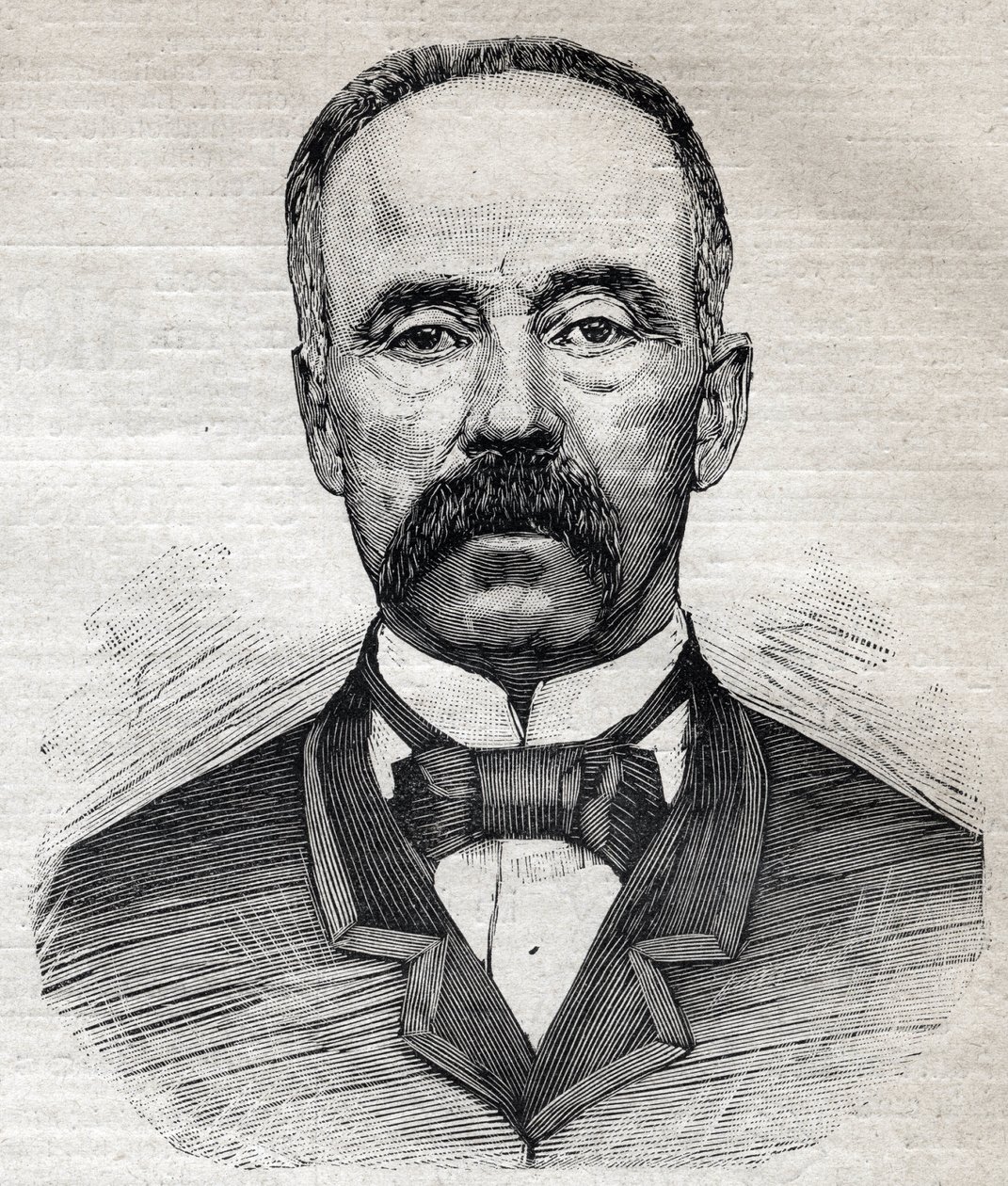 Portrett av Charles Moore (1820-1905), britisk botaniker av skotsk opprinnelse. Gravering i "" Le Petit Parisien"" 1893. av Anonymous Anonymous