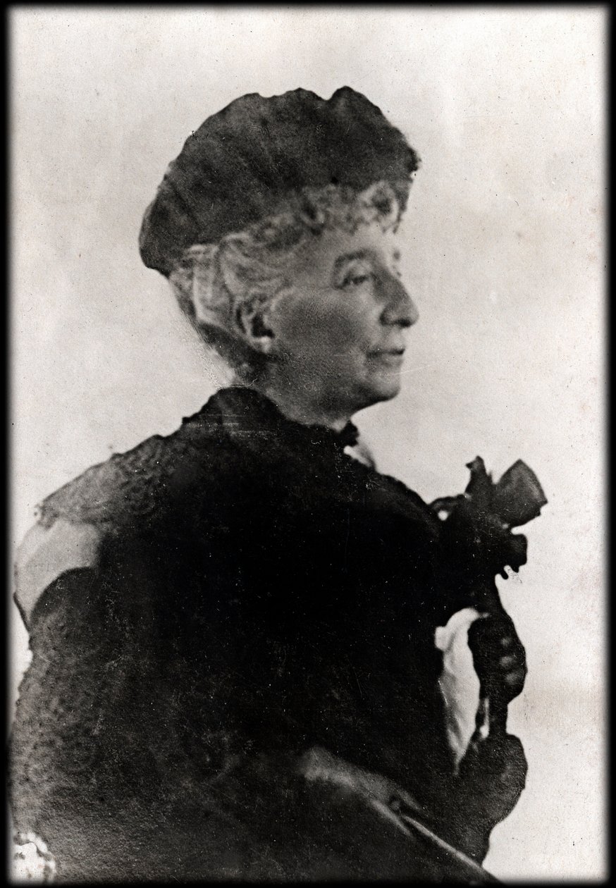 Portrett av Cosima Wagner (1838 - 1930) - Portrett av Cosima Francesca Gaetana Wagner (1837 - 1930), datter av Franz Liszt og andre kone til Richard Wagner. av Anonymous Anonymous