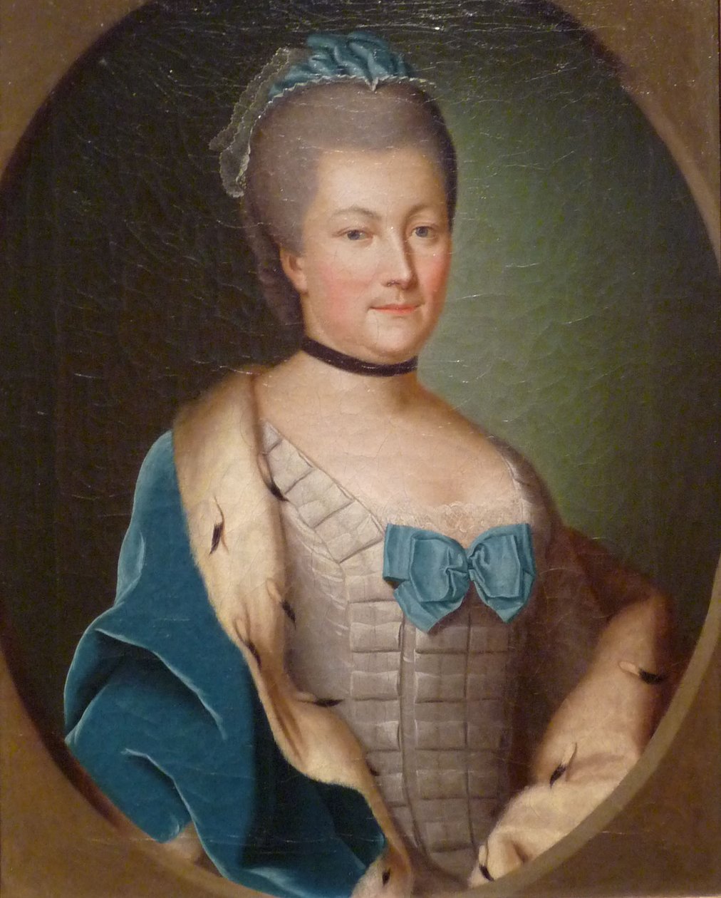 Portrett av grevinne Palatine Caroline av Zweibrücken, ca. 1750 (olje på lerret) av Anonymous Anonymous