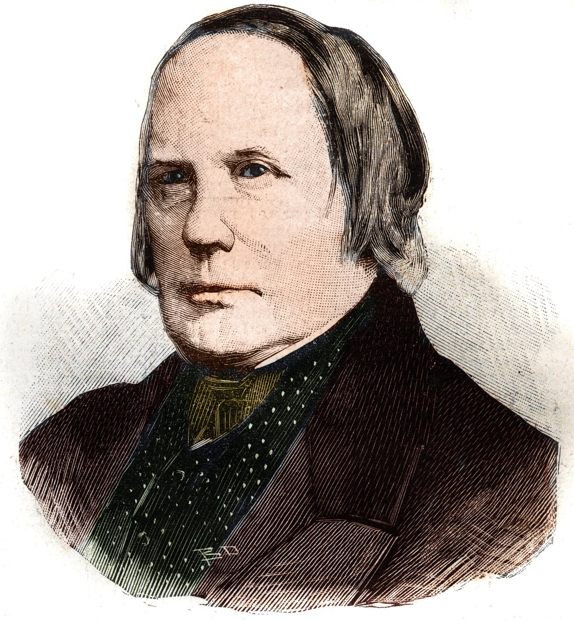 Portrait of Edgar Quinet (1803-1875) French writer and historian. Engraving in “” Le Peute Parisien”” av Anonymous Anonymous