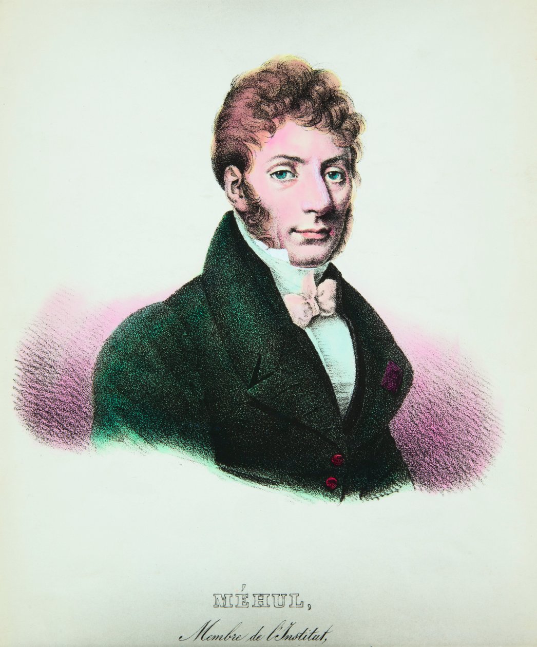 Portrett av Etienne Nicolas Mehul (1763-1817) komponist, privat samling av Anonymous Anonymous