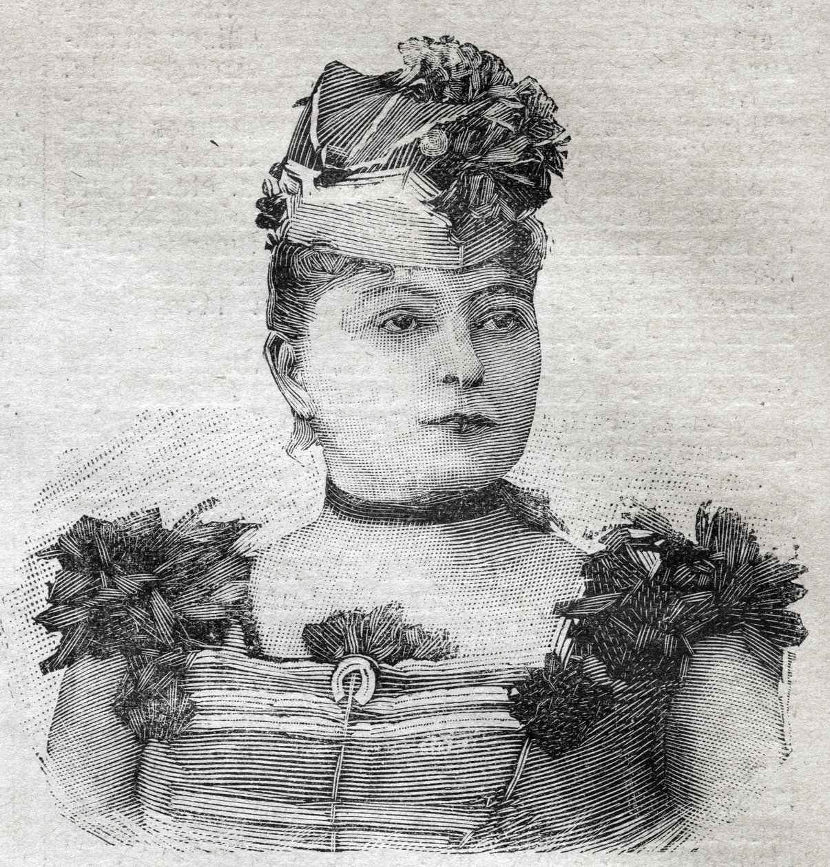 Portrett av Eugenie Weiss, kjent som Jenny Baroness of Rahden, et medlem av den bresilianske sirkustroppen og forfatter av boken «The novel of L