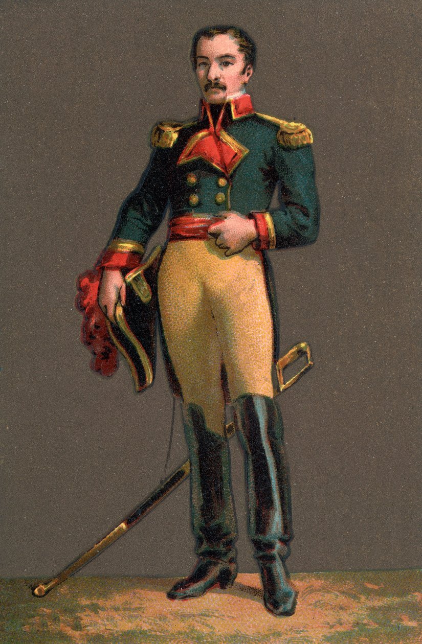 Portrett av FRANCISCO SOLANO LOPEZ (1827-1870) Paraguayansk diktator. Kromolitografi Privat samling av Anonymous Anonymous