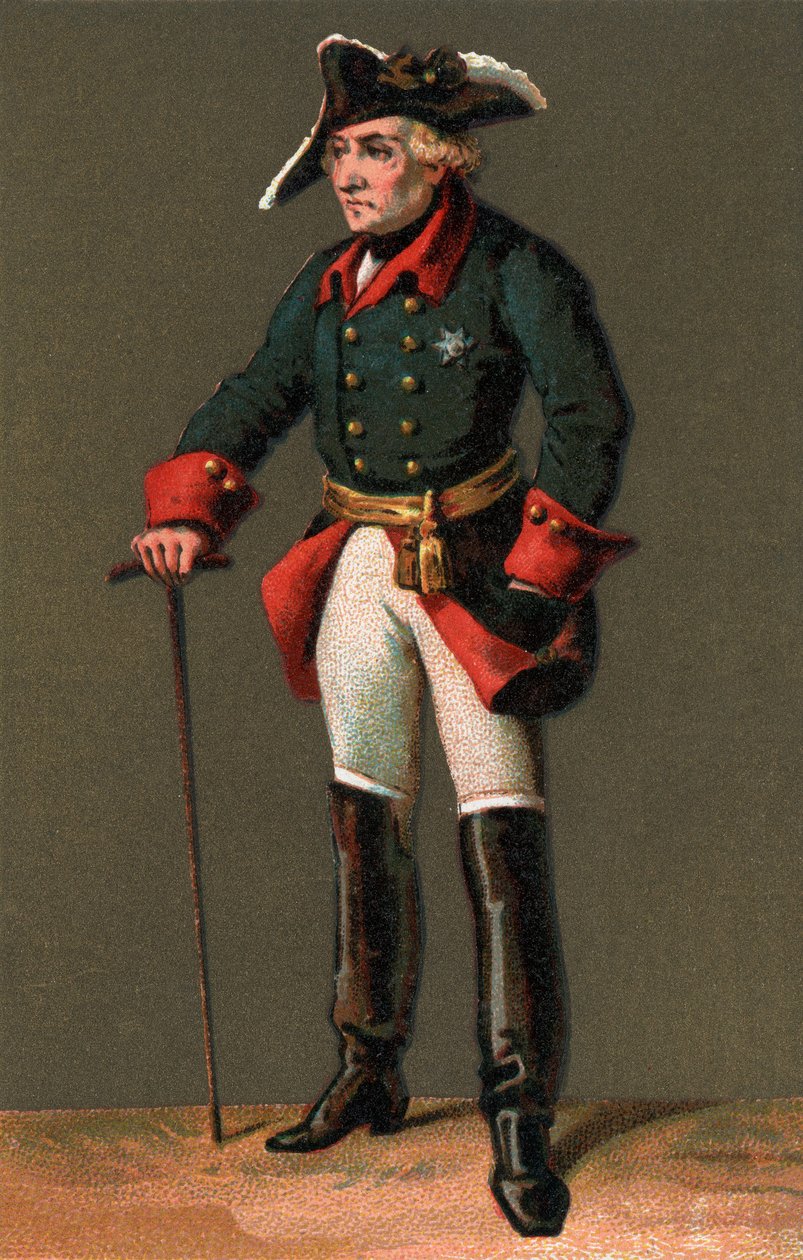 Portrett av FREDERICK II (1712-1786) kjent som Fredrik den store kongen av Preussen av Anonymous Anonymous