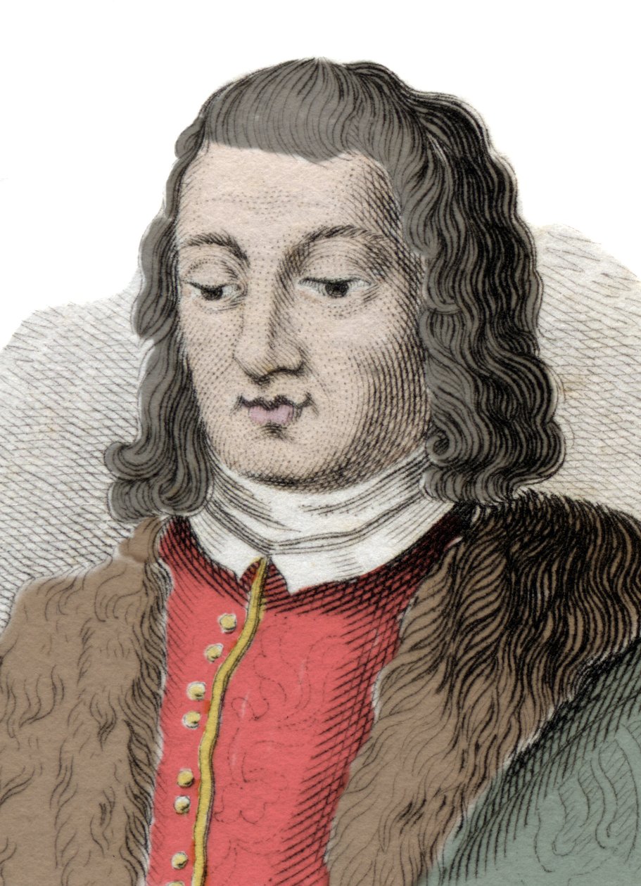 Portrett av Ferdinand II av Aragon kalt katolikken (1452-1516). Gravering av 1800-tallet. Milanese av Anonymous Anonymous