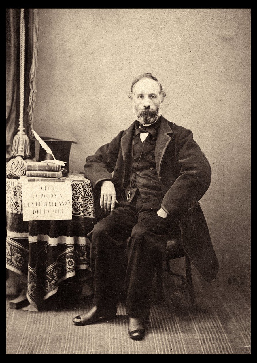 Portrett av Francesco Crispi (1818-1901) italiensk statsmann i 1863. ©Lee/leemage av Anonymous Anonymous