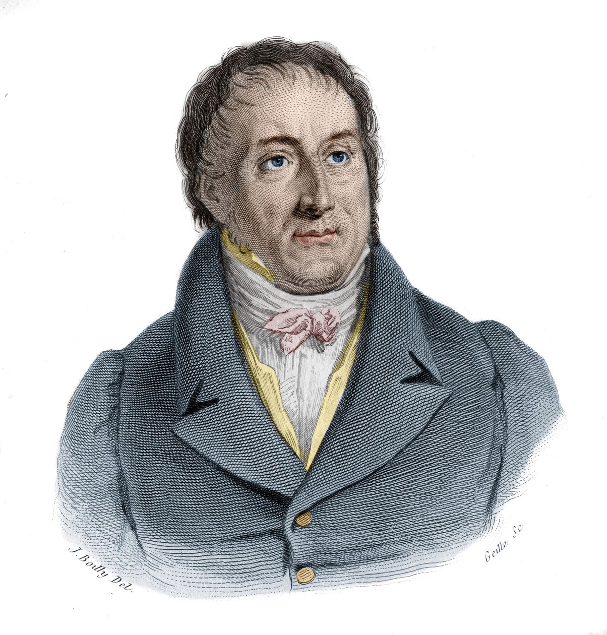 Portrett av Francois-Antoine (Francois Antoine) Jecker (1765-1834), fransk ingeniør i "Portretter og historie om nyttige menn: menn og kvinner i alle land og av alle forhold, som skaffet seg rettigheter til anerkjennelse av menn" publisert og forplantet av Anonymous Anonymous