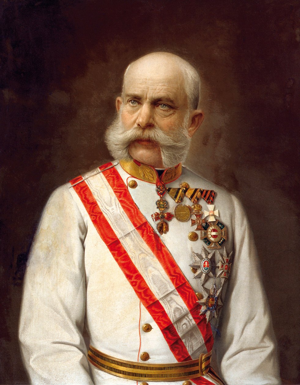 Portrett av Franz Joseph I av Østerrike - Anonym. Olje på lerret, ca. 1910. Privat samling av Anonymous Anonymous