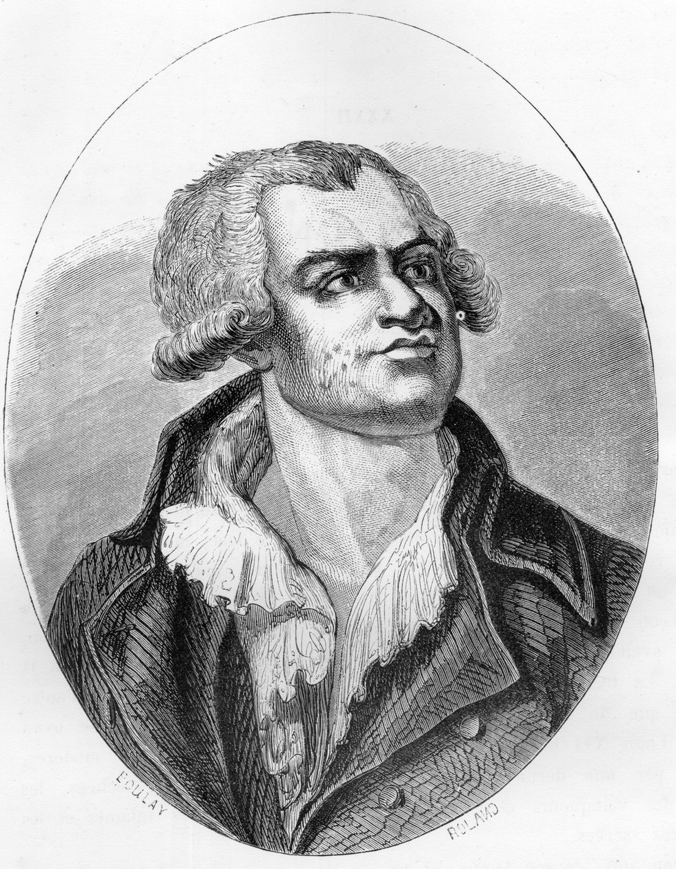 Portrett av Georges Danton (1759 - 1794) taler og politiker - Gravering av 1863 i "Den røde boken - Histoire De L