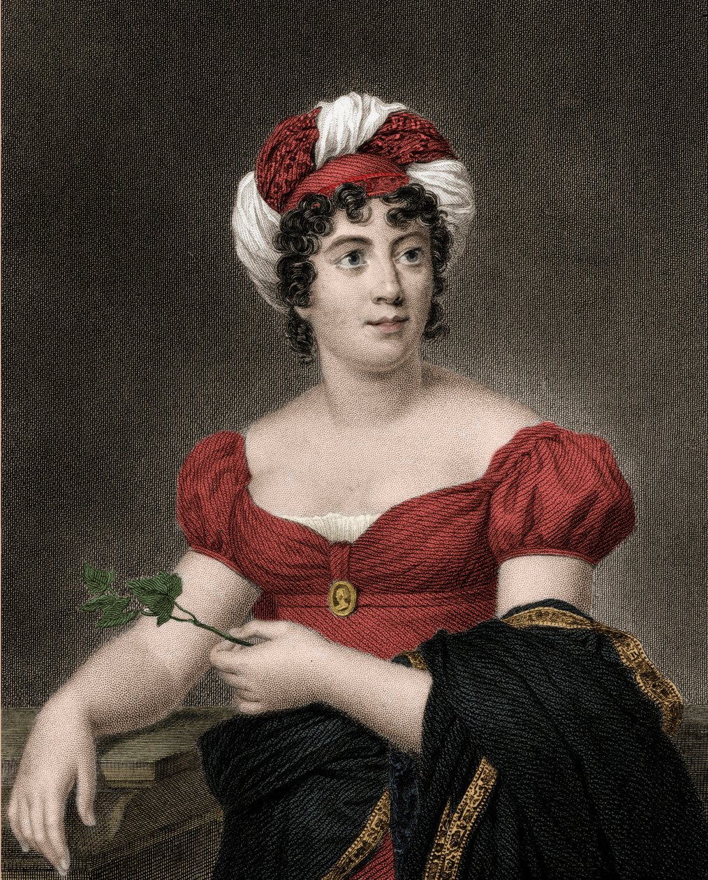 Portrett av Germaine Necker, baronesse av Stael Holstein kalt Madame de Stael (1766-1817) av Anonymous Anonymous