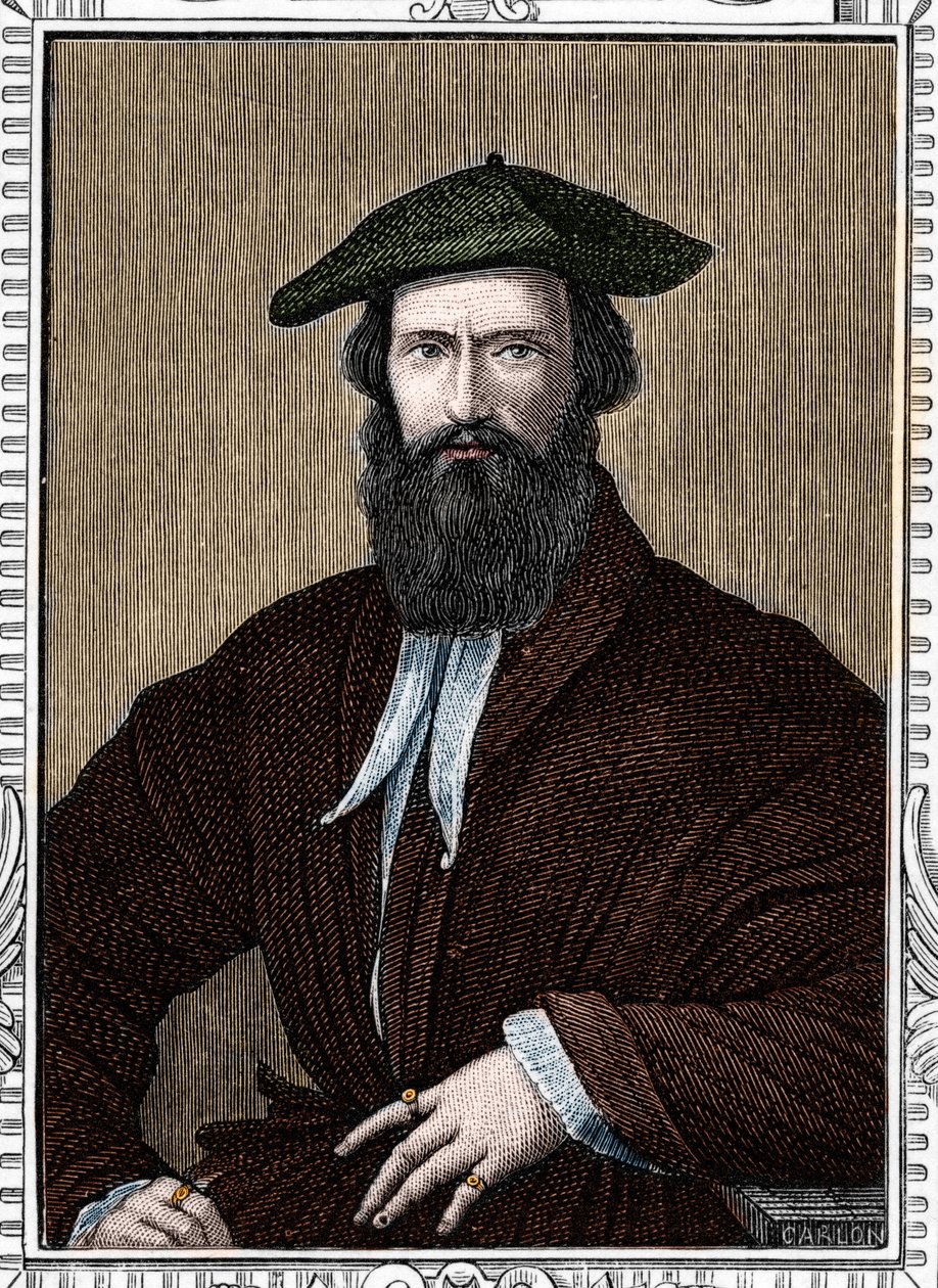 Portrait of Girolamo Francesco Maria Mazzola said Parmigianino or The Parmesan (1503-1540) Italian painter. engraving of 1859 in “” the galleries of Europe - Italy “” by armengaud. Private collection. av Anonymous Anonymous