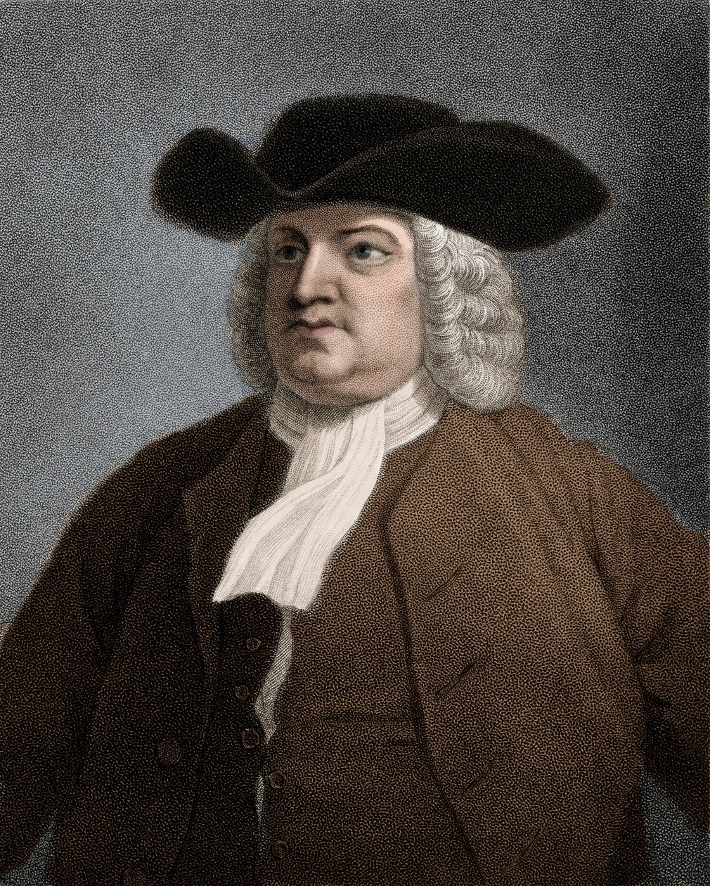 Portrett av Guillaume (William) Penn (1644-1718) Engelsk kveker, grunnlegger av Pennsylvania - William Penn av Anonymous Anonymous