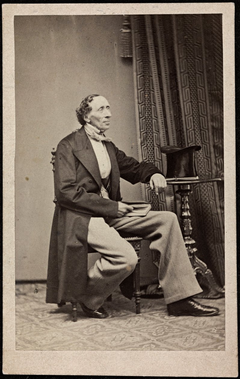 Portrett av Hans Christian Andersen (1805-1875), Anonym . Fotografi, ca 1865. Privat samling av Anonymous Anonymous