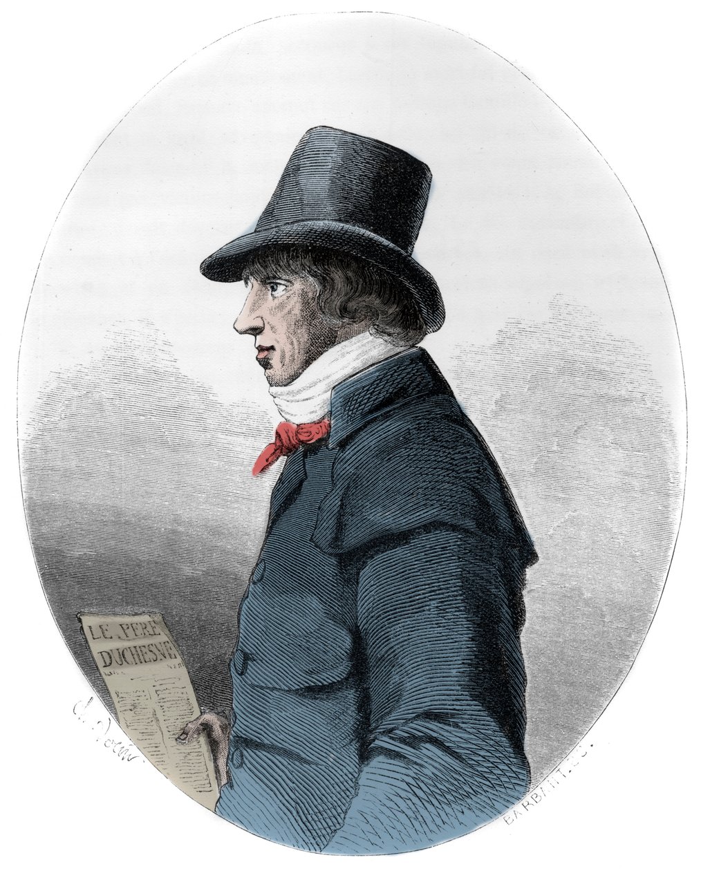Portrait of Jacques-Rene Hebert (1757-1794), French journalist and politician - Portrait of Jacques Rene Hebert (1757-1794) French journalist and politician - Engraving of 1863 in “The Red Book - Histoire De L
