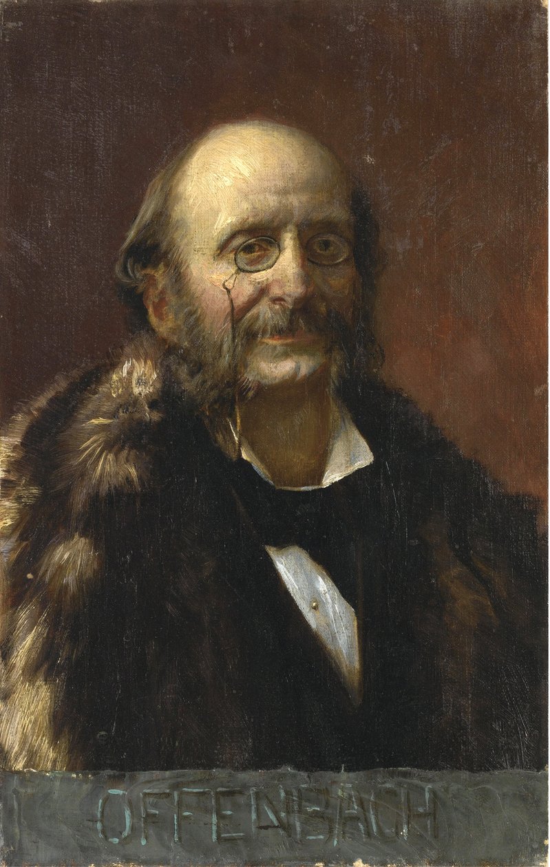 Portrett av Jacques Offenbach (1819-1880) - Anonym - Olje på lerret - Privat samling av Anonymous Anonymous