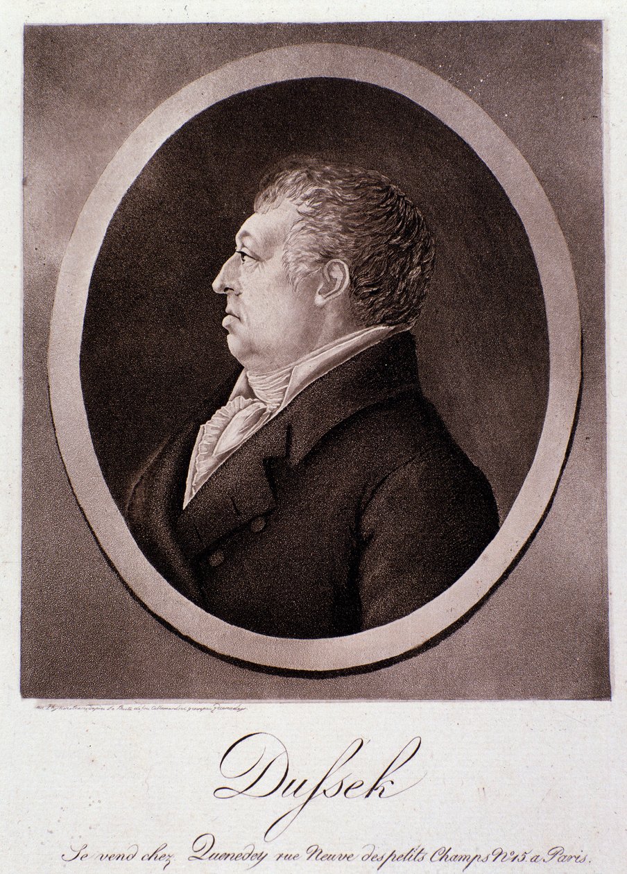 Portrett av Jan Ladislav Dussek (gravering) av Anonymous Anonymous