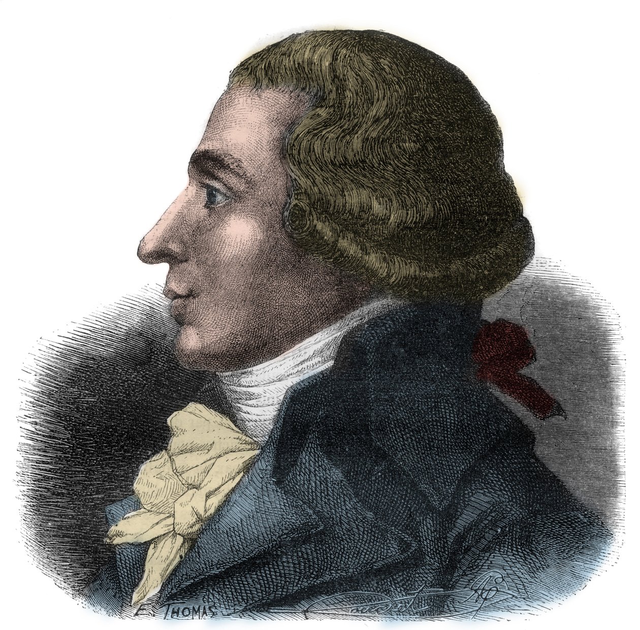 Portrett av Jean-Baptiste Boyer-Fonfrede (Jean Baptiste Boyer Fonfrede) (1766-1793), fransk politiker - Deputat til konvensjonen, det tilhører Girondins - Gravering i "Histoire des Girondins" av Alphonse de Lamartine (1790-1869) 1865-1866 - Privat av Anonymous Anonymous