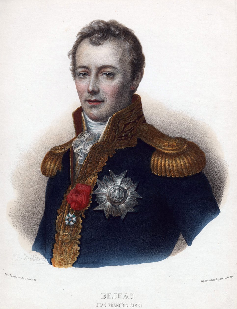 Portrett av Jean Francois Aime (Jean-Francois-Aime) Dejean (1749-1824) - Anonym - 1835 - Litografi, akvarell - 32x24 - Privat samling av Anonymous Anonymous
