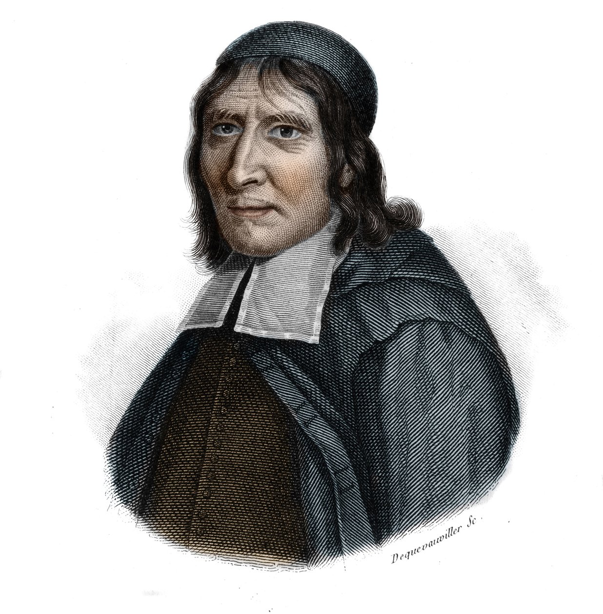 Portrett av Jean Hamon (1618-1687), fransk lege og Janseniste i "Portretter og historie om nyttige menn: menn og kvinner i alle land og av alle forhold, som skaffet seg rettigheter til anerkjennelse av menn" utgitt og formidlet av Society MB av Anonymous Anonymous