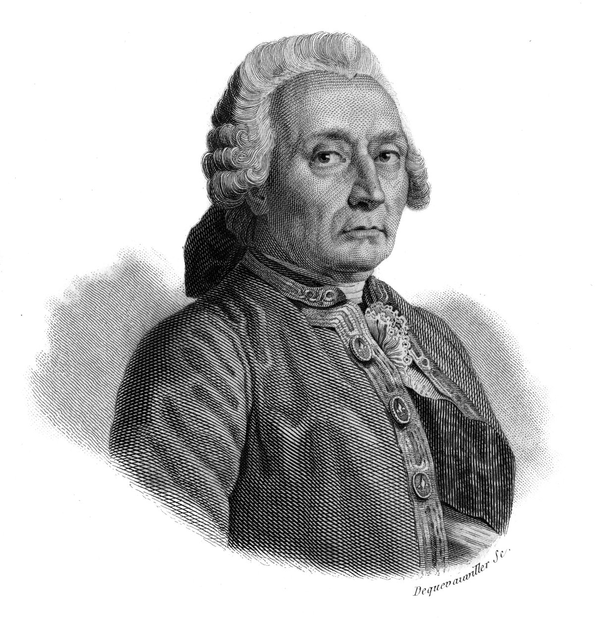Portrett av Jean Rodolphe (Jean-Rodolphe) Perronet (1708-1794), første ingeniør fra Ponts et Chaussees du Royaume, grunnlegger og direktør for Ecole des Ponts et Chaussees i "" Portretter og historie om nyttige menn: menn og kvinner av alle land og av Anonymous Anonymous
