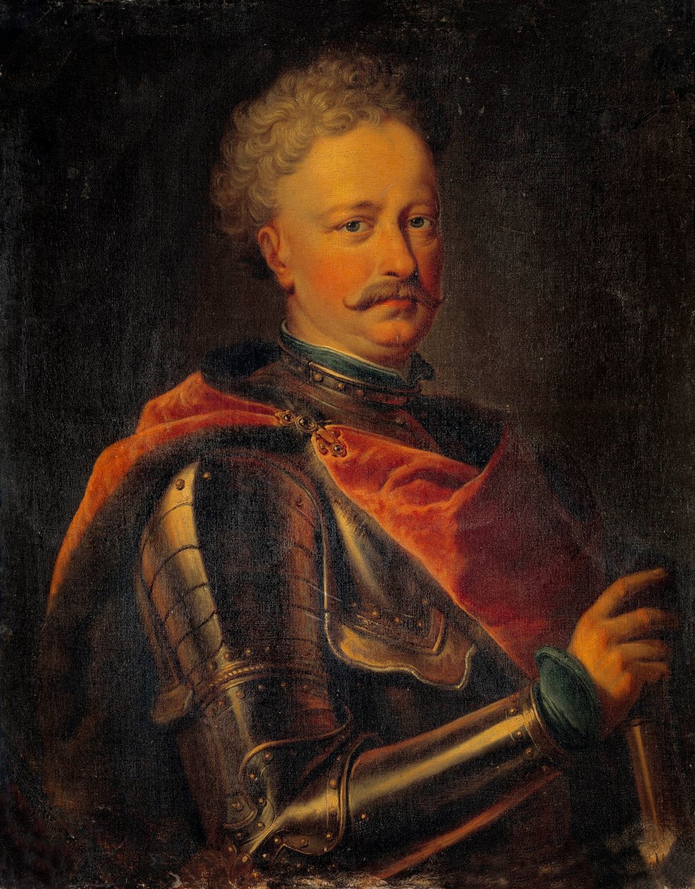 Portrett av John III Sobieski (1629-1696) Konge av Polen Anonymt maleri. 1600-tallets søn. 0,81x0,64 m av Anonymous Anonymous