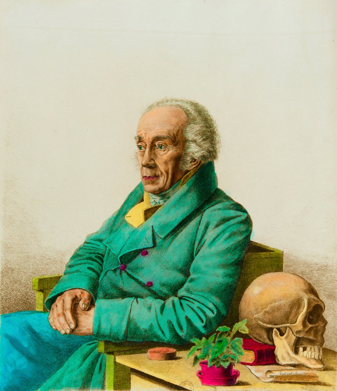 Portrett av Joseph Friedrich Blumenbach (1752-1840) tysk antropolog og biolog, Privee Collection av Anonymous Anonymous
