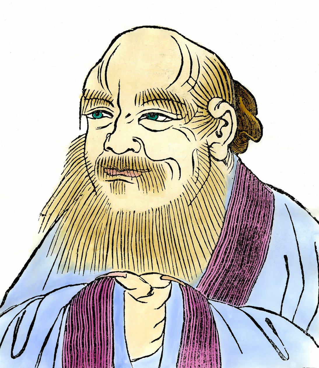 Portrett av Lao Tzu (605 - 520 f.Kr.) kinesisk filosof. av Anonymous Anonymous