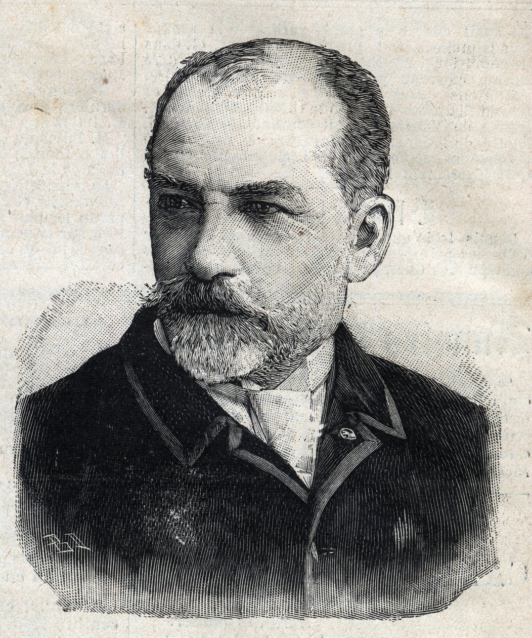 Portrait of Leon Bonnat (1833-1922), French painter at that time president of the Societe des Artistes Français. Engraving in “” Le Peute Parisien”” av Anonymous Anonymous