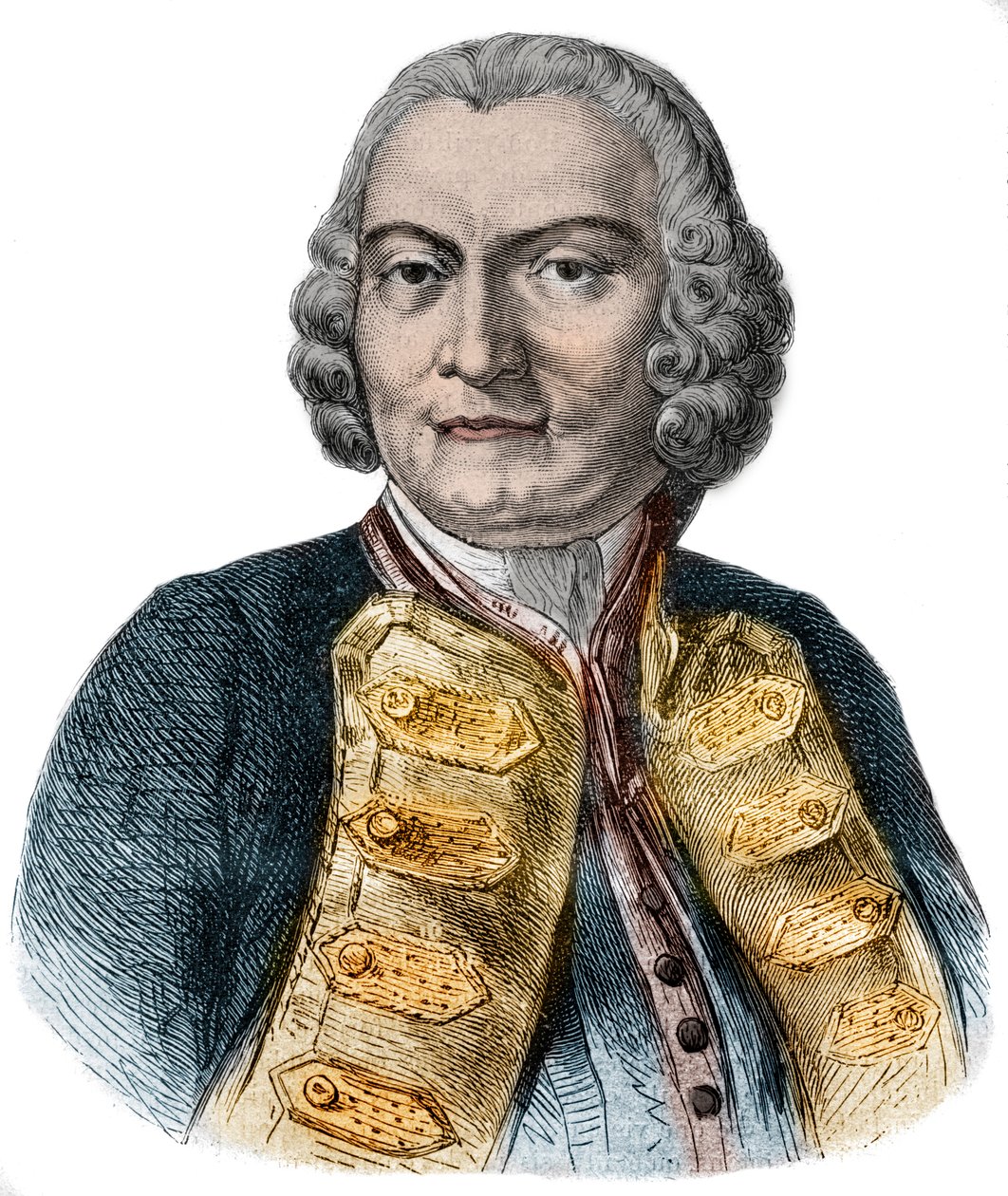 Portrait of Lord George Anson (1697-1762) British admiral and wealthy aristocrat noted for his circumnavigation of the globe av Anonymous Anonymous