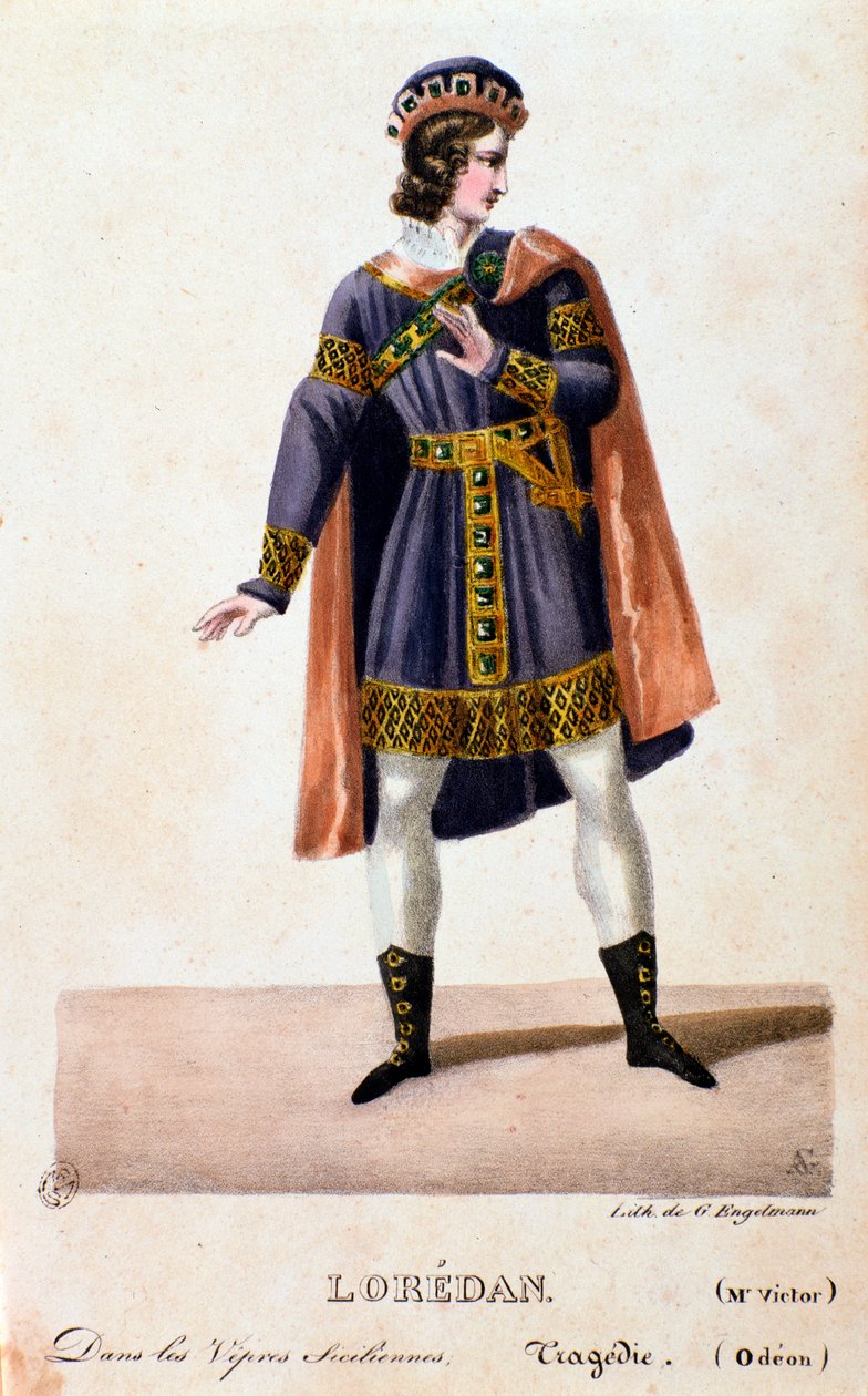 Portrett av Loredan i operaen The Sicilian Vespers av Giuseppe Verdi av Anonymous Anonymous