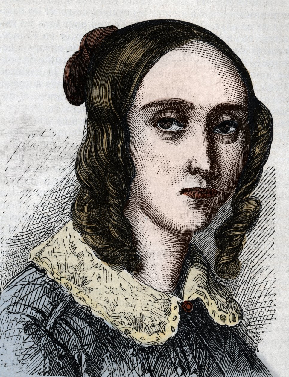 Portrett av Louise Farrenc 1804-1875.Pianist, komponist, fransklærer. av Anonymous Anonymous