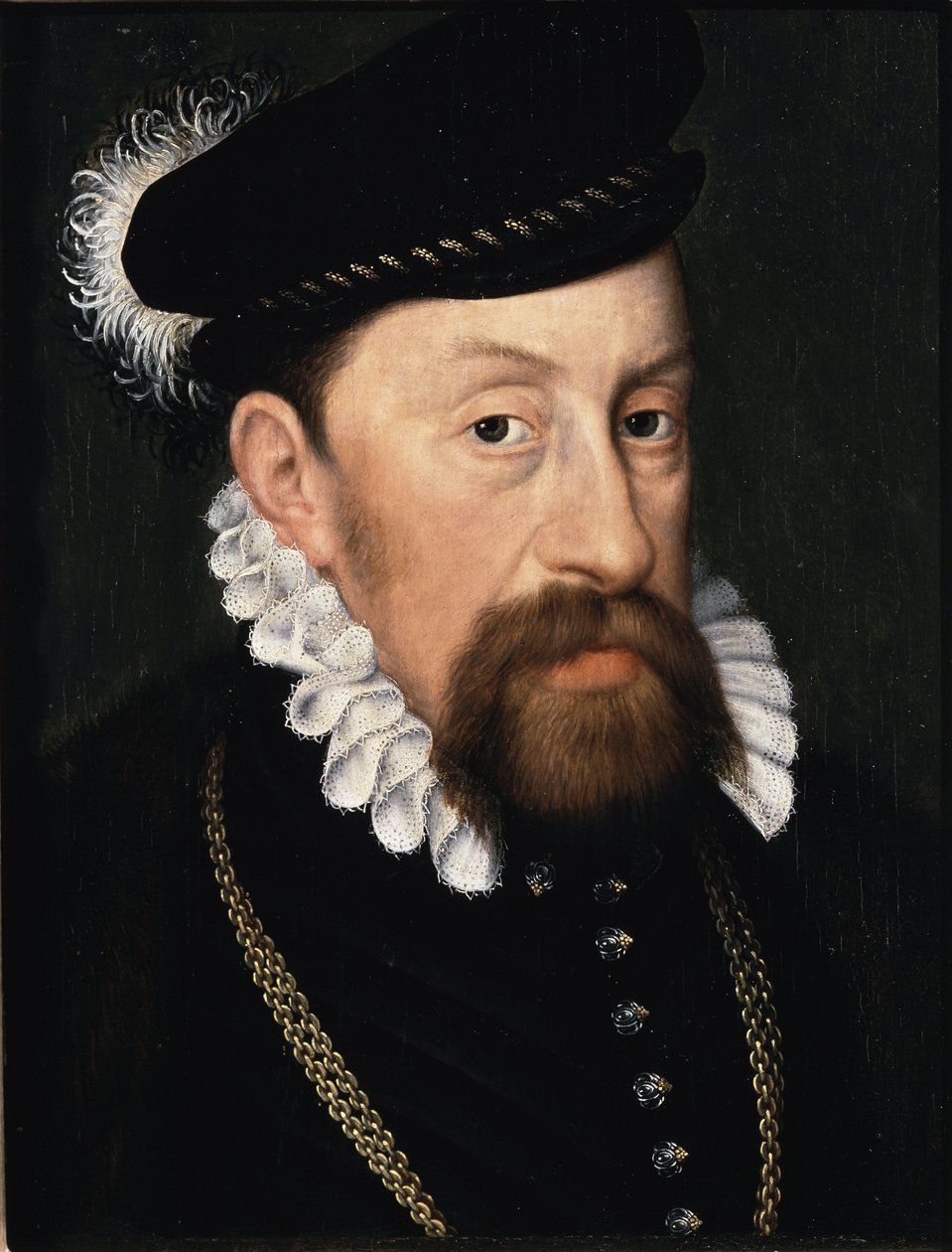 Portrett av Maximilien II, keiser av Det hellige germanske rike (olje på lerret) av Anonymous Anonymous