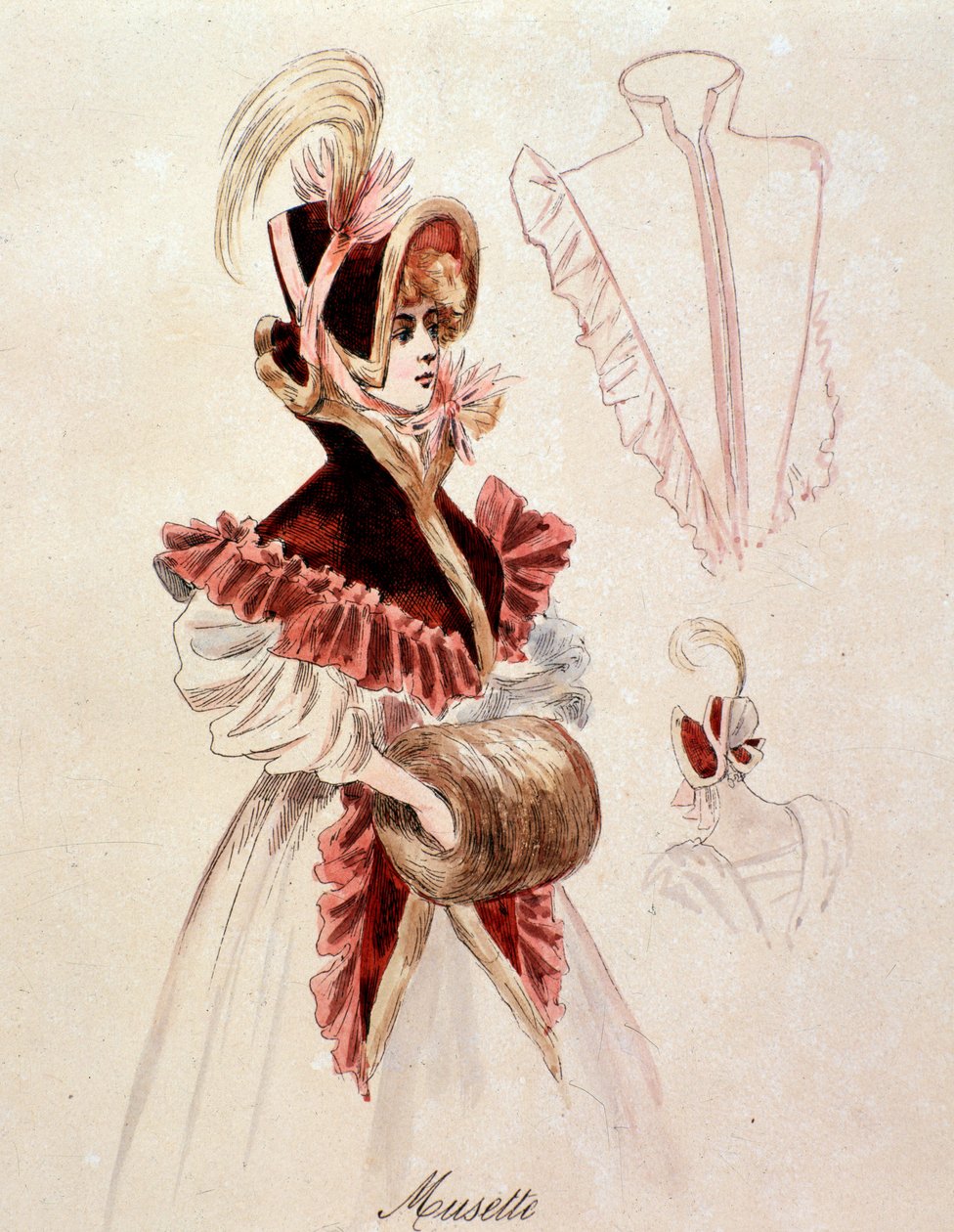 Portrett av Musette, fra La boheme av Puccini (1892-1895) av Anonymous Anonymous