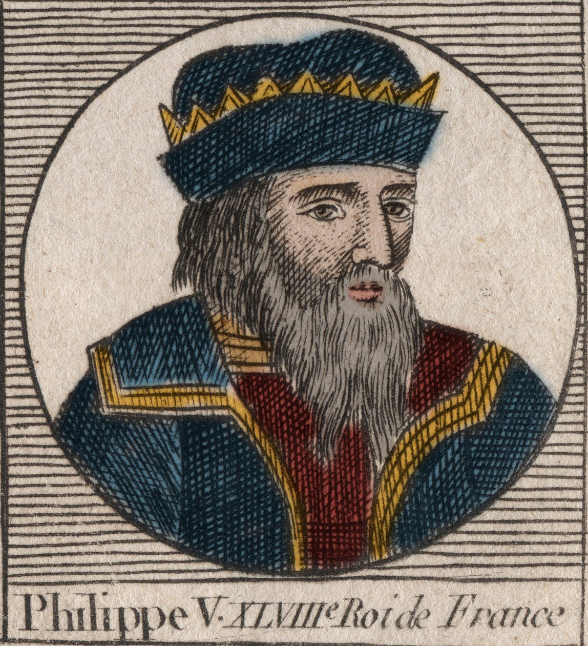 Portrait of Philip V the Long (1294 - 1322), King of France - Philippe V (1294-1322) 