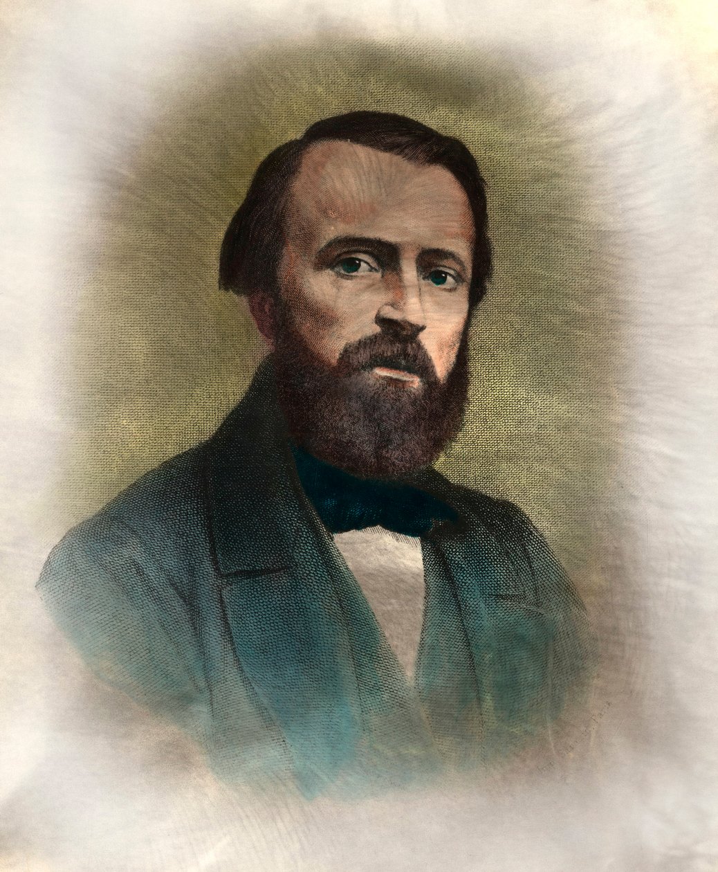 Portrett av Pierre Larousse (1817-1875) grammar et lexicographe (vokabular) francais Gravering av det 19. århundre Privat samling av Anonymous Anonymous