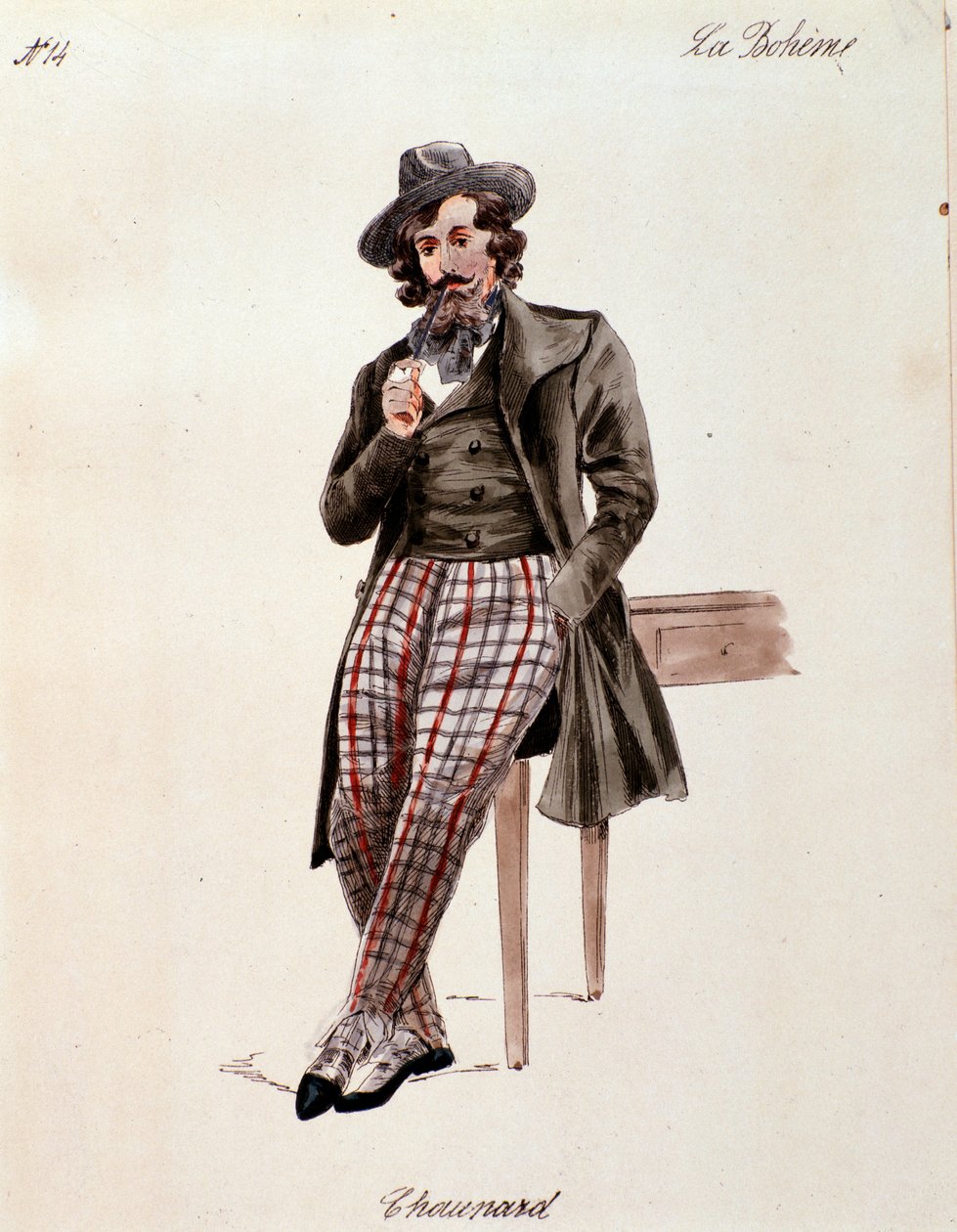 Portrett av Schaunard, fra La boheme av Puccini (1892-1895) av Anonymous Anonymous
