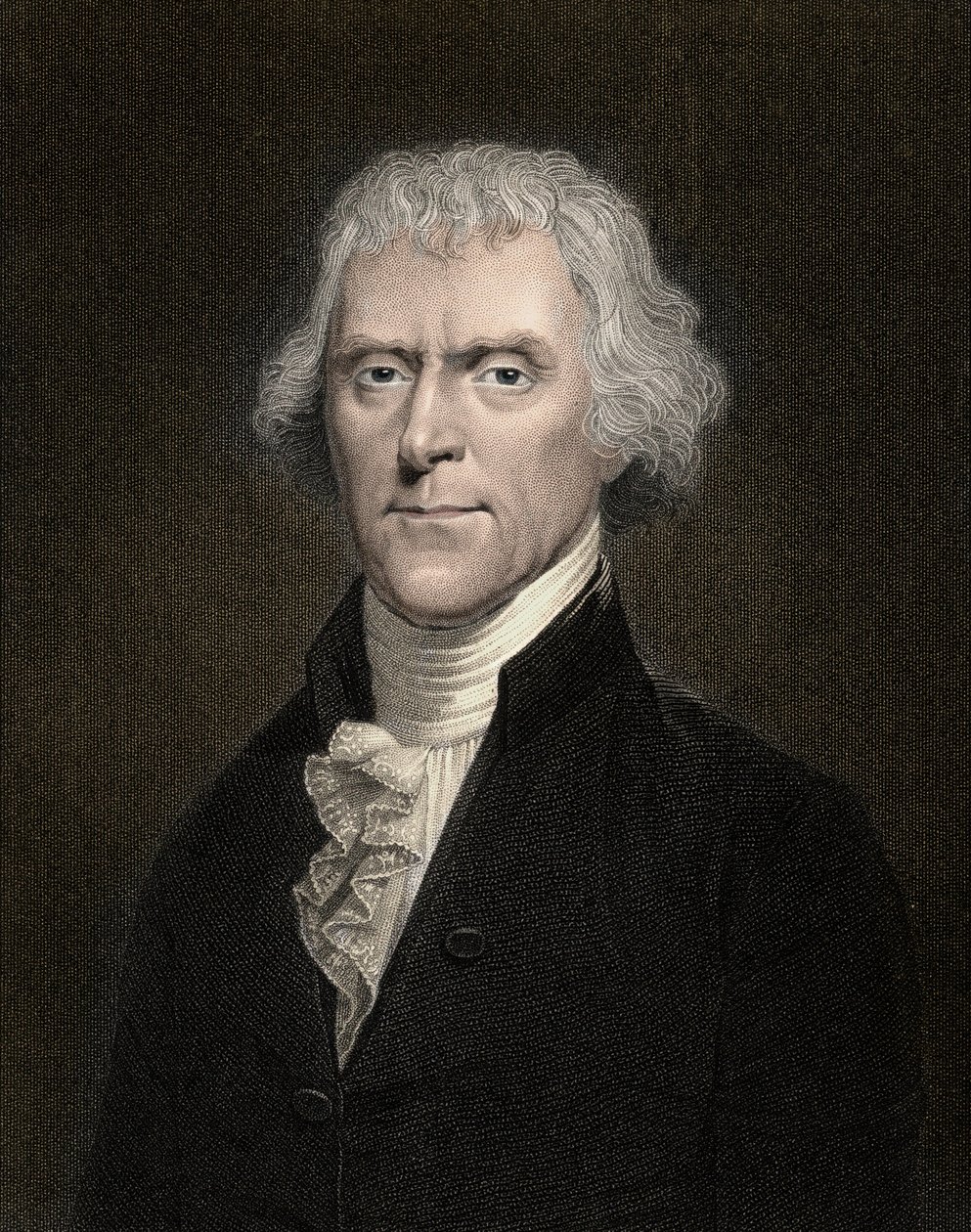 Portrett av Thomas Jefferson (1743-1826) USAs president fra 1801 til 1809 - Thomas Jefferson (1743-1826), USAs tredje president av Anonymous Anonymous