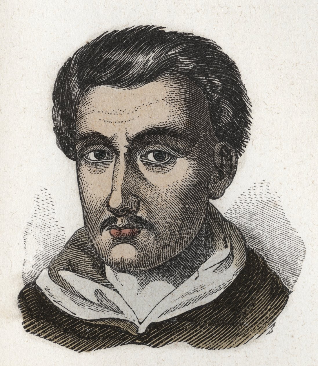 Portrett av Tommaso Campanella (1568-1639), dominikansk munk og filosof. Gravering. Privat samling av Anonymous Anonymous