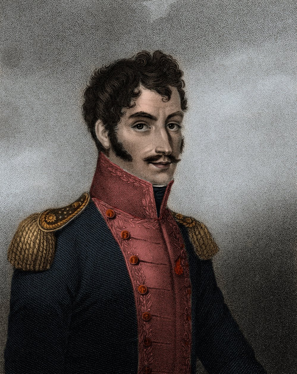 Portrett av den venezuelanske politikeren og militæren Simon Bolivar (1783-1830) president i Colombia og Peru av Anonymous Anonymous