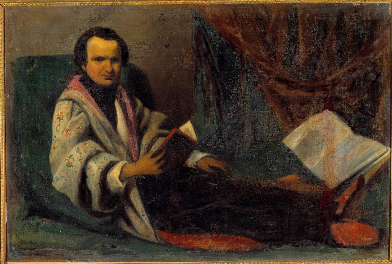 Portrett av Victor Hugo (1802-1885) Anonymt maleri. 1800-tallet. Sol 0,66x0,98 m av Anonymous Anonymous