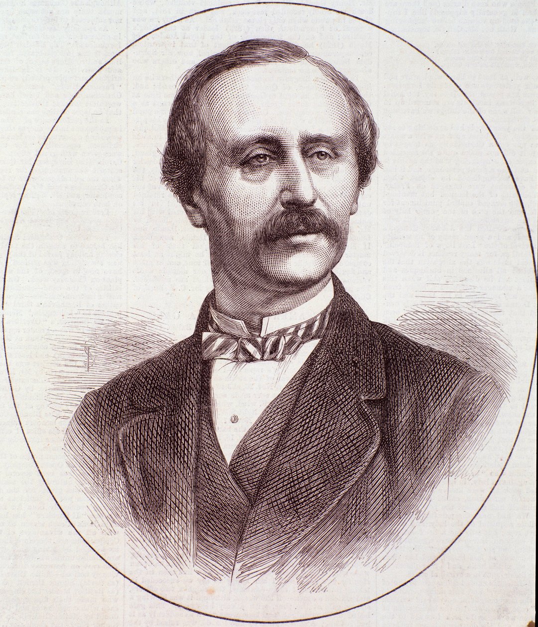 Portrett av den engelske fiolinisten Henry Gamble Blagrove (gravering av Anonymous Anonymous